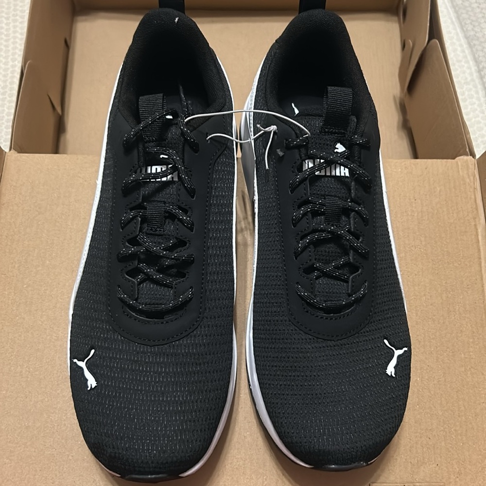 Puma Men’s Zip C Sneakers Black&white 12 NWT